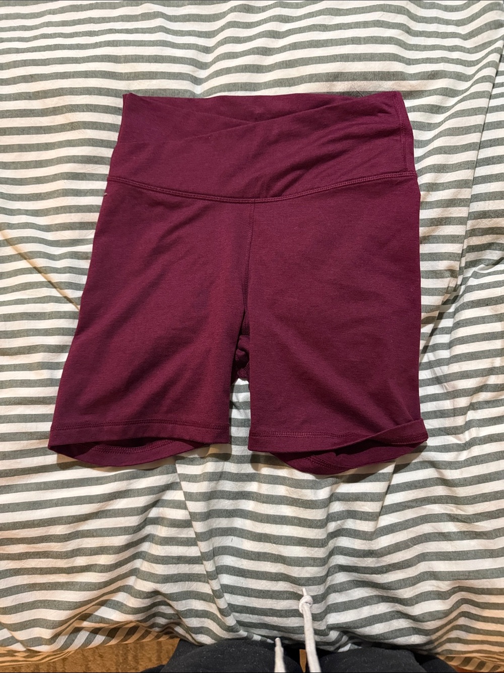 Old Navy High-Waist Wine-Colored Bike Shorts